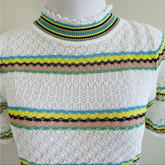 Sandro Mesh / Lace Top - Picture 3 of 10